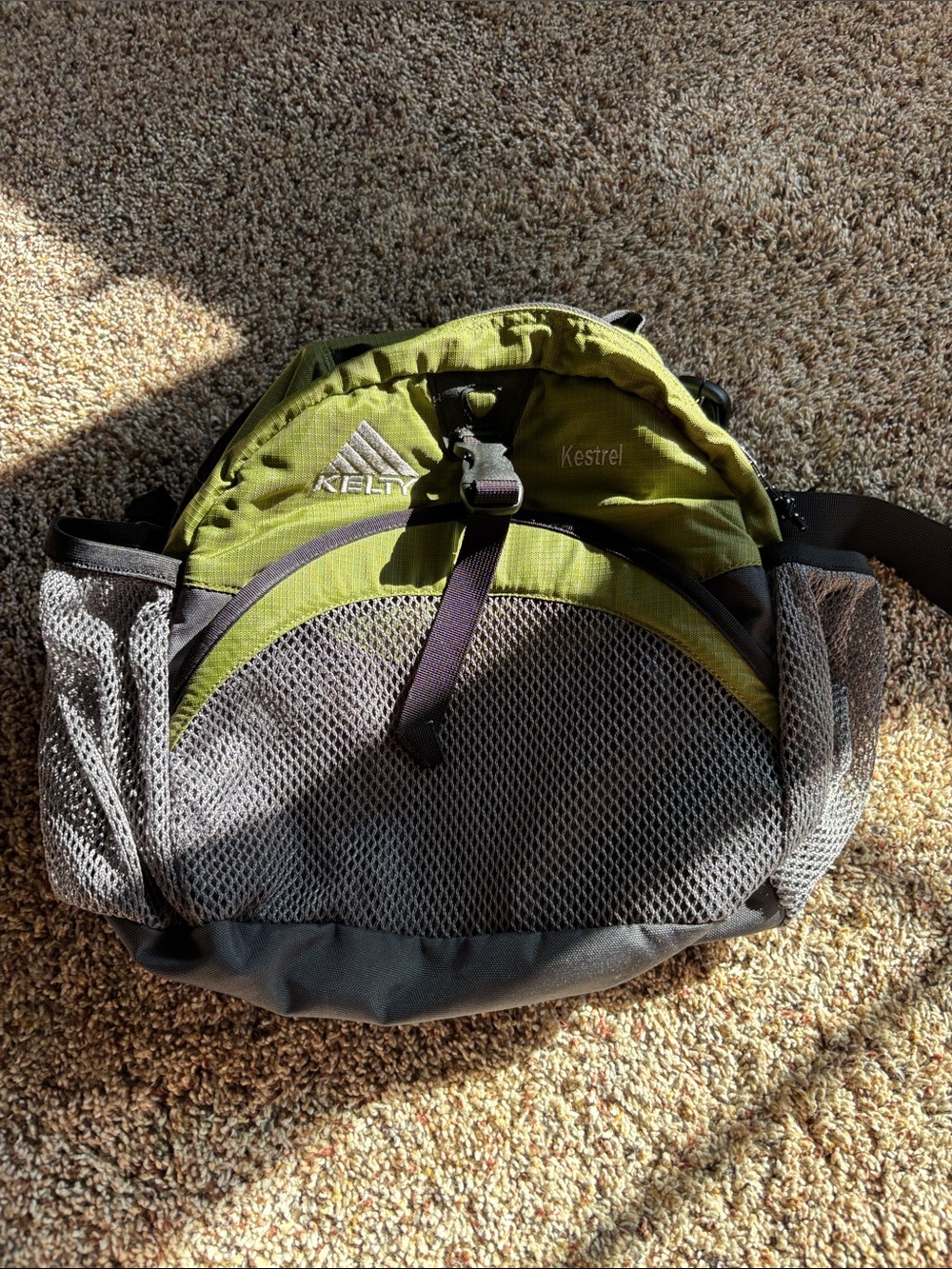 KELTY Kestrel Waist Bag Belt Fanny Pack Hiking Camping Outdoor Lumbar Green Gray